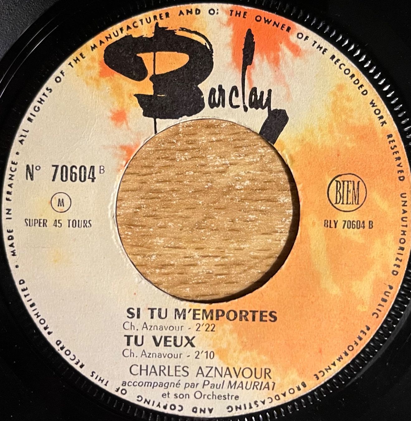Dischi in vinile: CHARLES AZNAVOUR - ET POURTANT – Usato da Bussigny venduto da vinyl-pas-cher 3