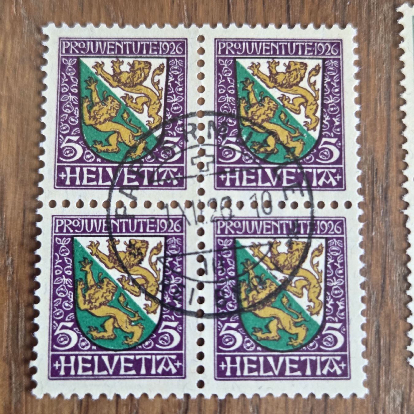 Alle Briefmarken: Briefmarken Pro J. 4x 4er Blöcke 1926 – Gebraucht aus Stans von Ducati16 1