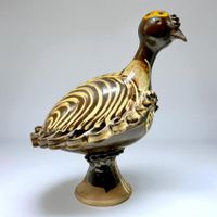 Belle sculpture d'Oiseau céramique de Sampigny Les Maranges