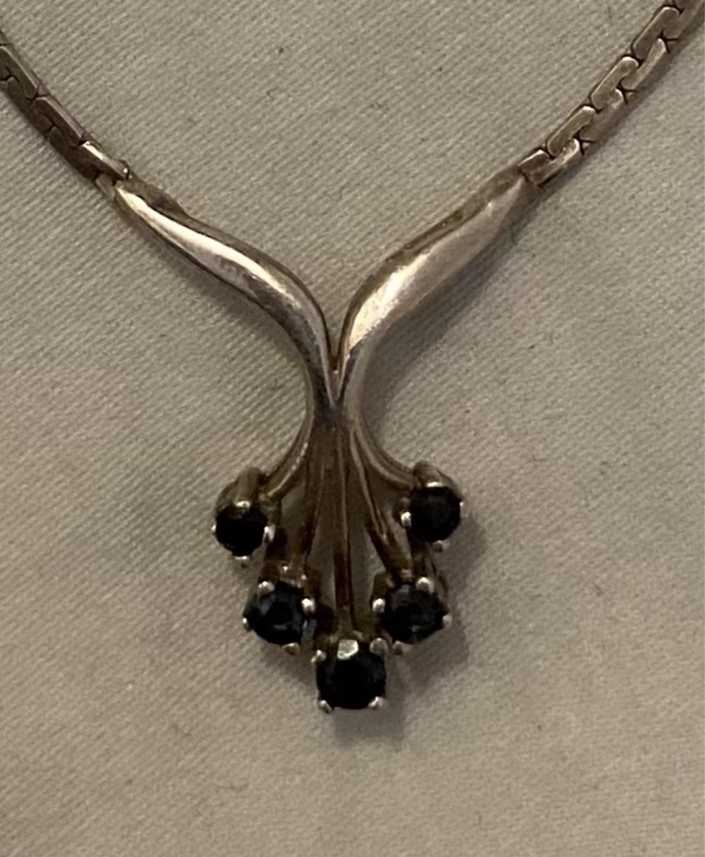 Catenine: Vintage Silber Kette 925 mit echte Steine – Usato da Pfungen venduto da Sheki56 3