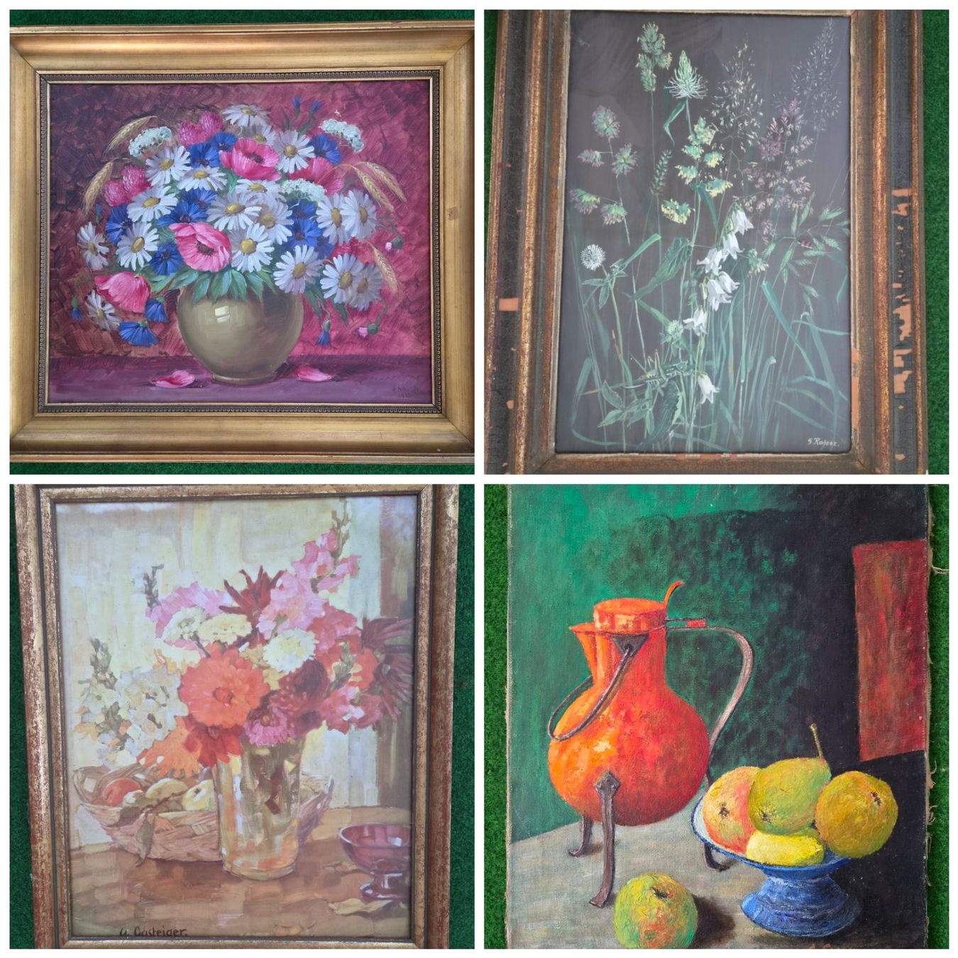 Dipinti: 4 œuvres / fleurs / nature morte – Usato da Farvagny-le-Grand venduto da CollectibleWatches