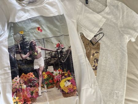 Lot 2 T-shirts blancs taille M état neuf 