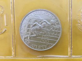 500 Lire campionati mondiali Atletica, Silber