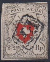 POSTE LOCALE Nr. 14 I, T22, gestempelt SBK 2100.-