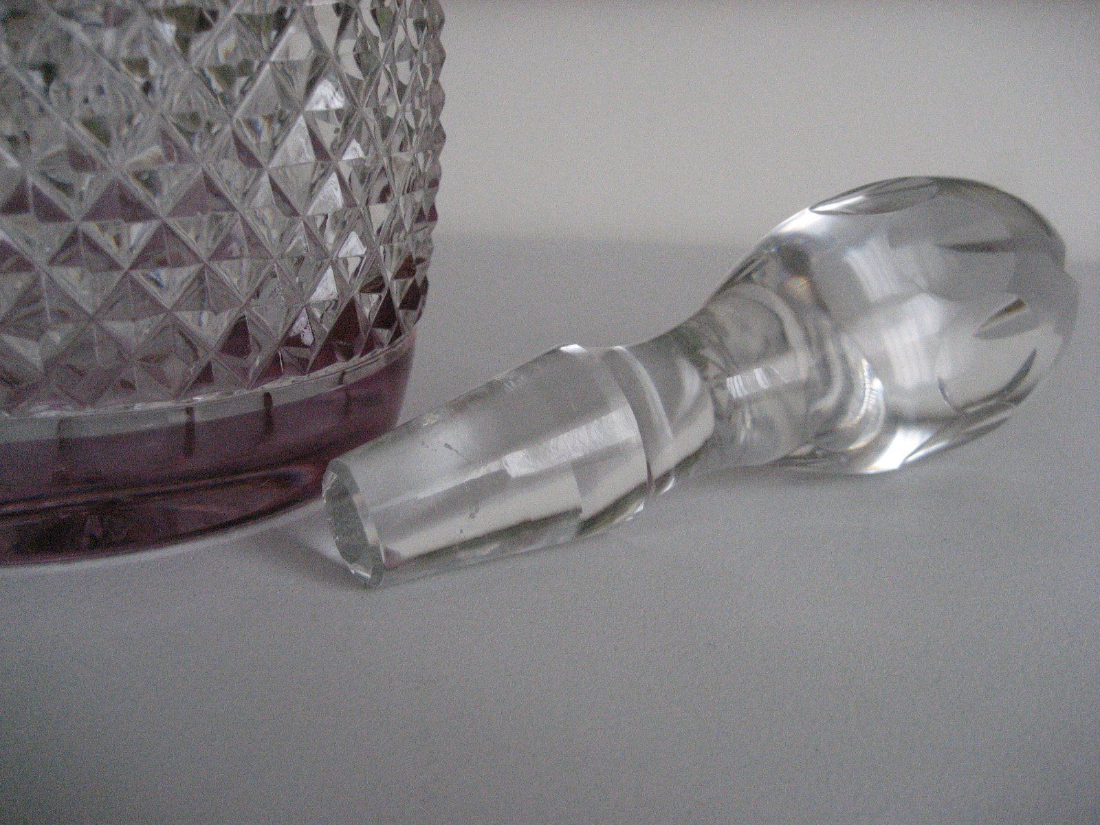 Caraffe: Alte imposante Kristall Glaskaraffe Karaffe mit Glasschliff – Usato da Rieden SG venduto da severem13 6