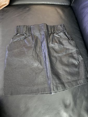 Zara Basic Faux Leather Skirt Gr. S Black