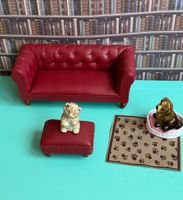 Chesterfield Sofa rot Puppenhaus Dolls House Emporium Englan