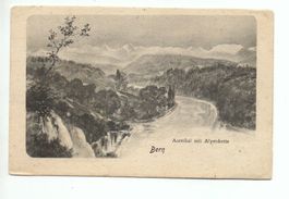 Litho BERN Aarethal mit Alpenkette