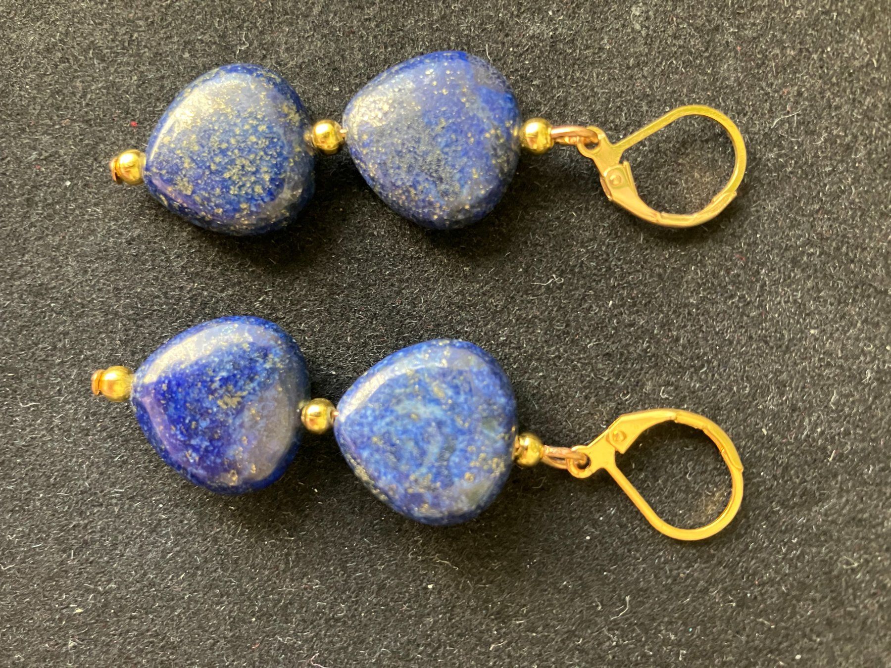 Ohrringe & -stecker: Herz Lapislazuli Ohrringe Edelstein Boucles Lapis-lazuli – Neu (gemäss Beschreibung) aus Prilly von ilyria73 6