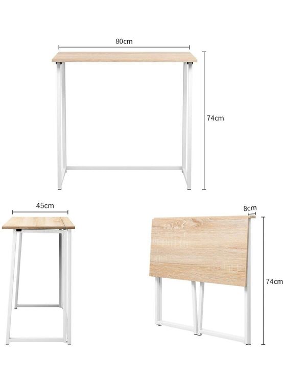 Elephance Klapptisch Faltbarer Schreibtisch – Beige, 101,6x40,7 Cm – Kein Zusammenbau Nötig, Perfekt Für Homeoffice