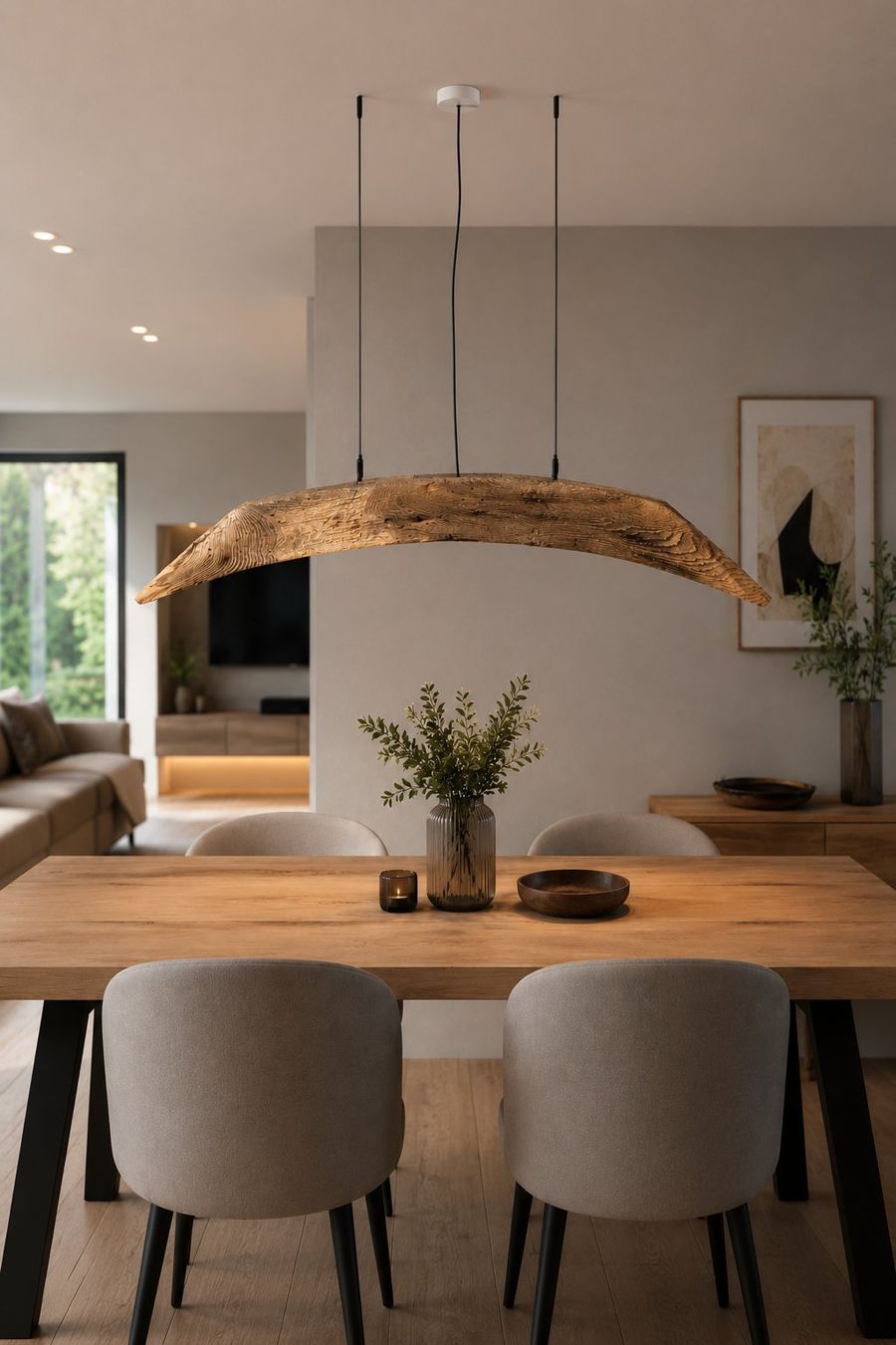 Lampadari & plafoniere: Rustikale Hängelampe aus einem Eichen-Altholzbalken – Nuovo e nell'imballaggio originale da Egnach venduto da Oldwoodstyle 1