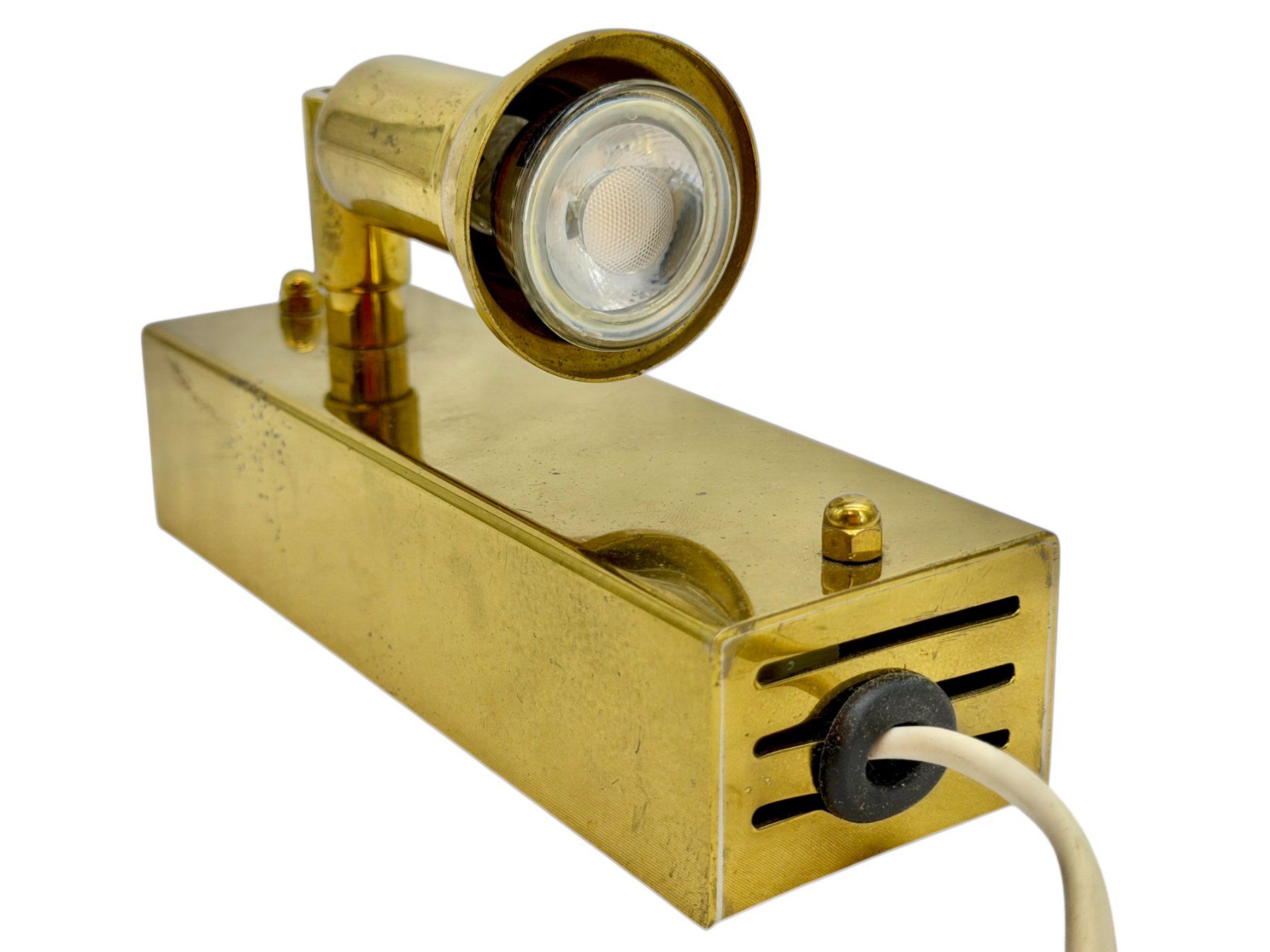 Lampen: Lampe spot halogene ancienne en laiton dorée – Gebraucht aus Morges von Auct 6