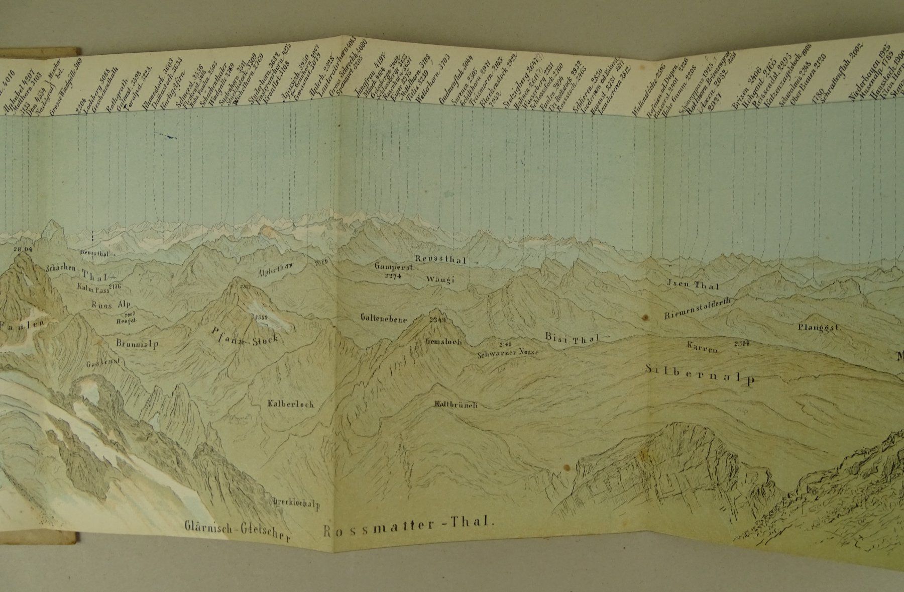 Libri: PANORAMA VOM RUCHEN GLÄRNISCH 1870 – Usato da Grüningen venduto da Kartensammler 5