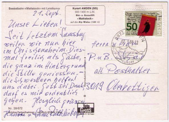 Ansichtskarten: Amden – Gebraucht aus Binningen von Mountainrider 1
