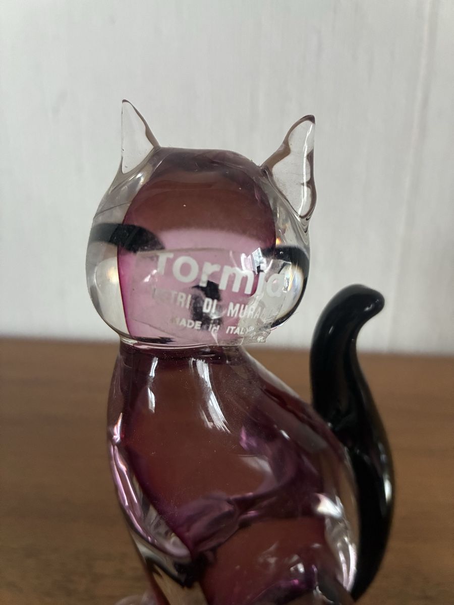 Murano Statuette: Murano Hund und Katze Vintage Design Glas Objekte – Usato da schönenwerd venduto da quartier9 3