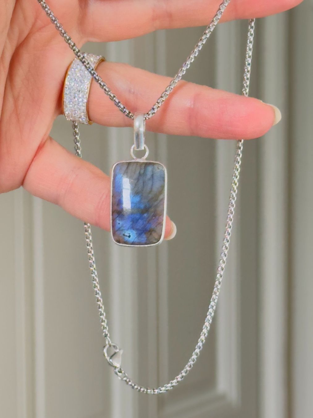 Catenine: Labradorite necklace – Nuovo e nell'imballaggio originale da Genève venduto da AGBERG 4