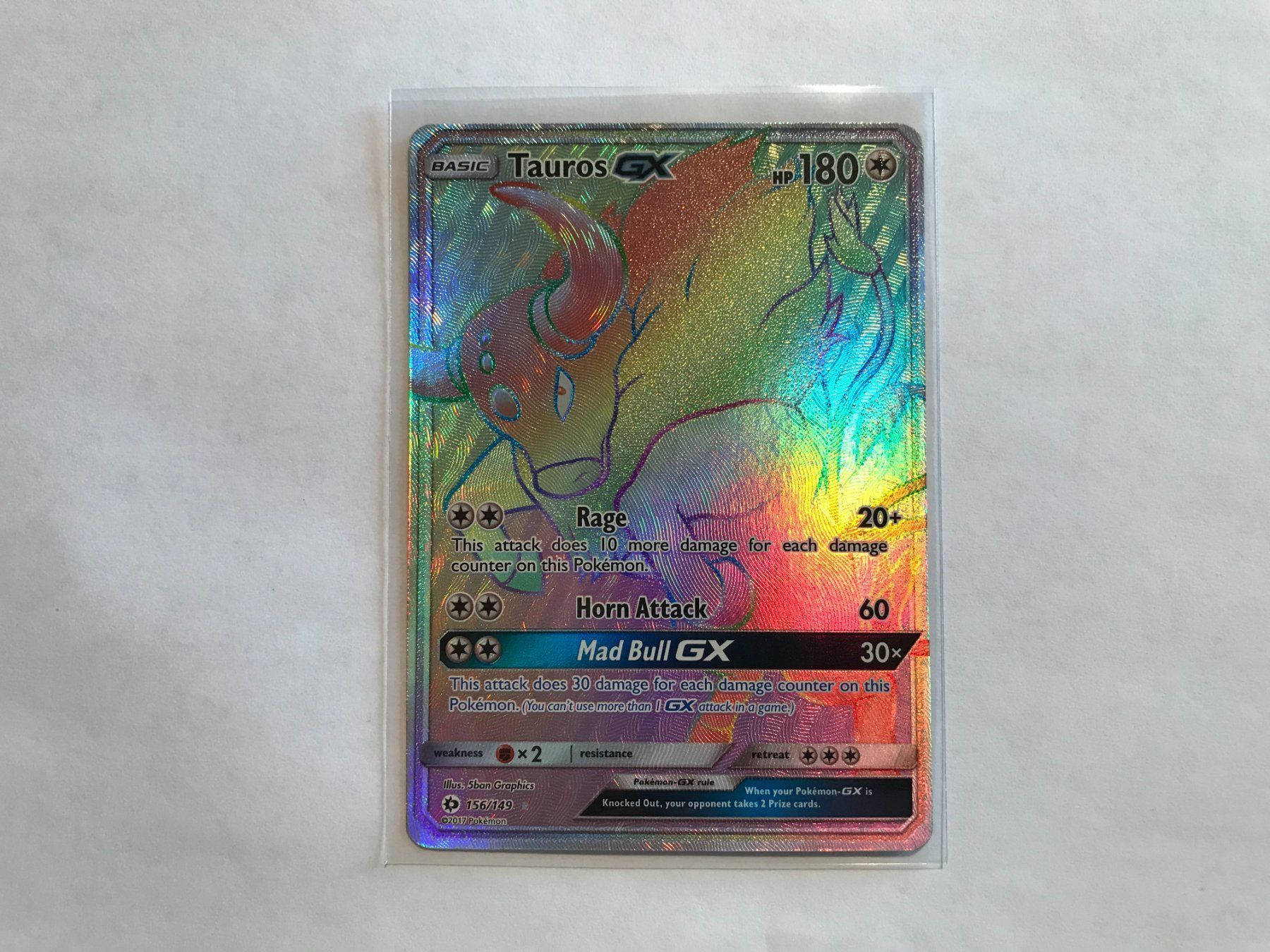 Pokémon Carte collezionabili: Tauros GX Rainbow Fullart EN – Usato da Hagendorn venduto da Pokecollectorch