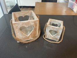 2 Deko Kerzengläser