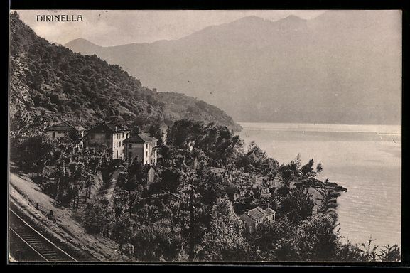 Cartes postales: Dirinella, Häuser am Seeufer mit Bahnli – D'occasion à Berlin par bartko-reher