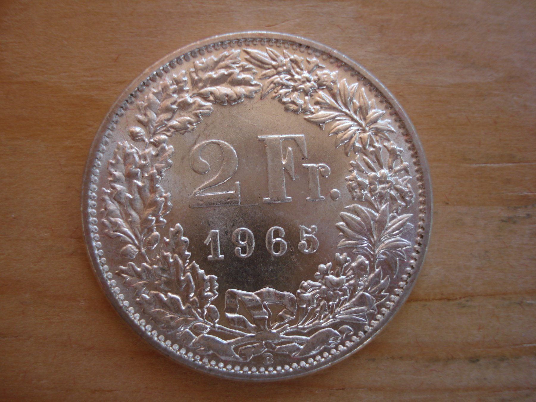 Alle Münzen: (C1) 2 Franken 1965 STGL – Gebraucht aus Erlach von Net-Coins