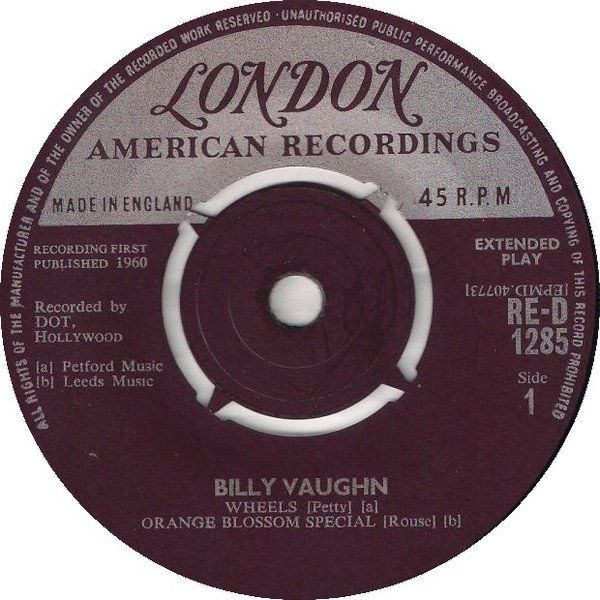 Dischi in vinile: Vinyl Single 7" - Billy Vaughn And His Orchestra – Usato da Fällanden venduto da Roli12 2