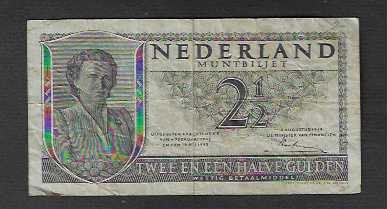 Banconote: Olanda  2  1/2  Gulden  1949  Gebraucht – Usato da Gordola venduto da coinsandnotes