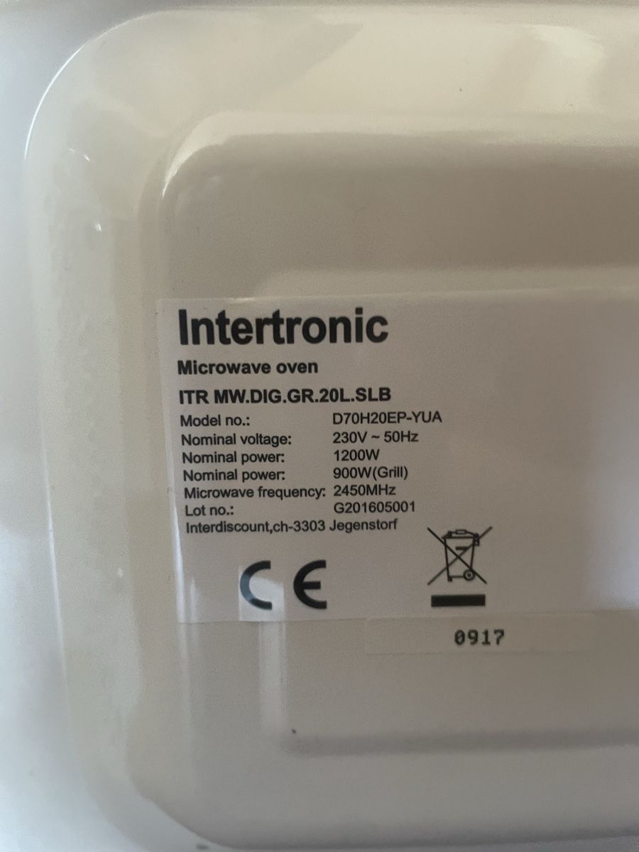 Elettrodomestici da cucina: Mikrowelle Intertronic mit Grill 1200W – Nuovo (secondo la descrizione) da Bern venduto da tsc_npc7 3