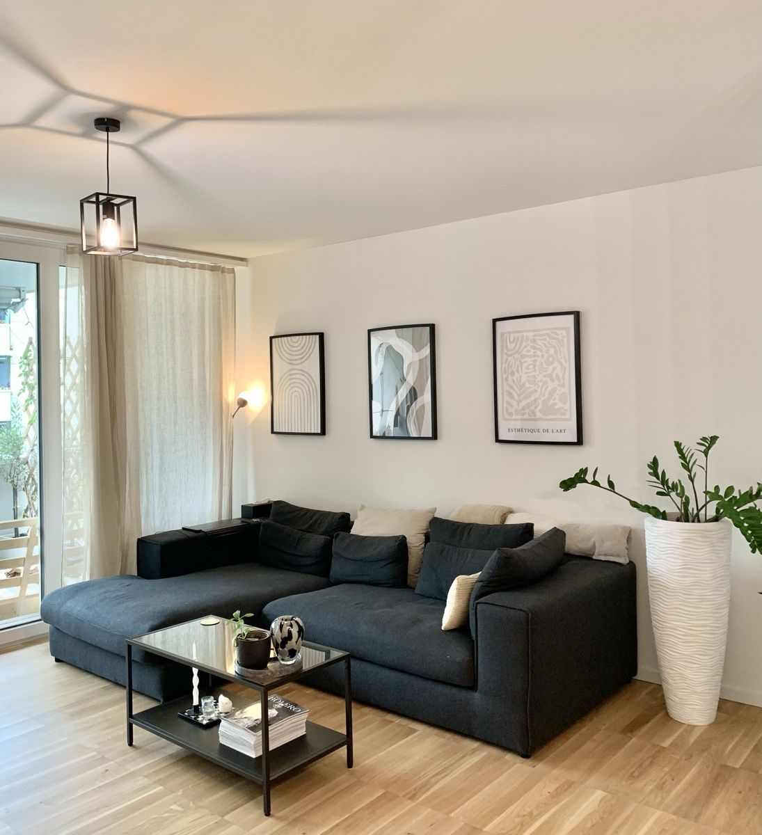 Kronleuchter & Deckenlampen: Modern 4-bulb ceiling lamp, black metal frame – Neu (gemäss Beschreibung) aus Zürich von nin_my7f 4