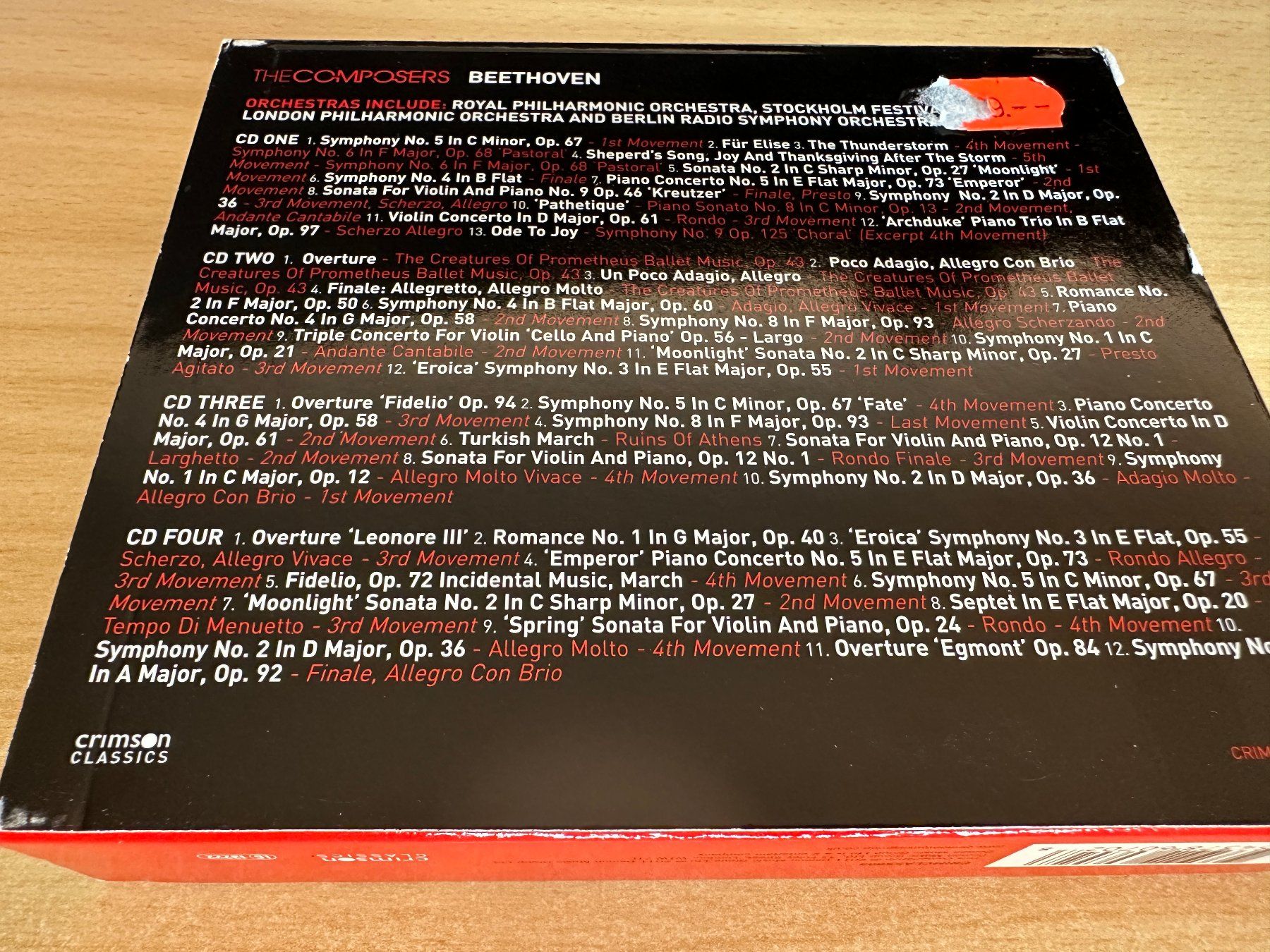 CDs: Beethoven - Various The Composers - 4 CD – Gebraucht aus Rikon im Tösstal von Alpenmutz 1