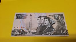 Originale 50 Won Banknote aus Nordkorea, Jahr 1992!