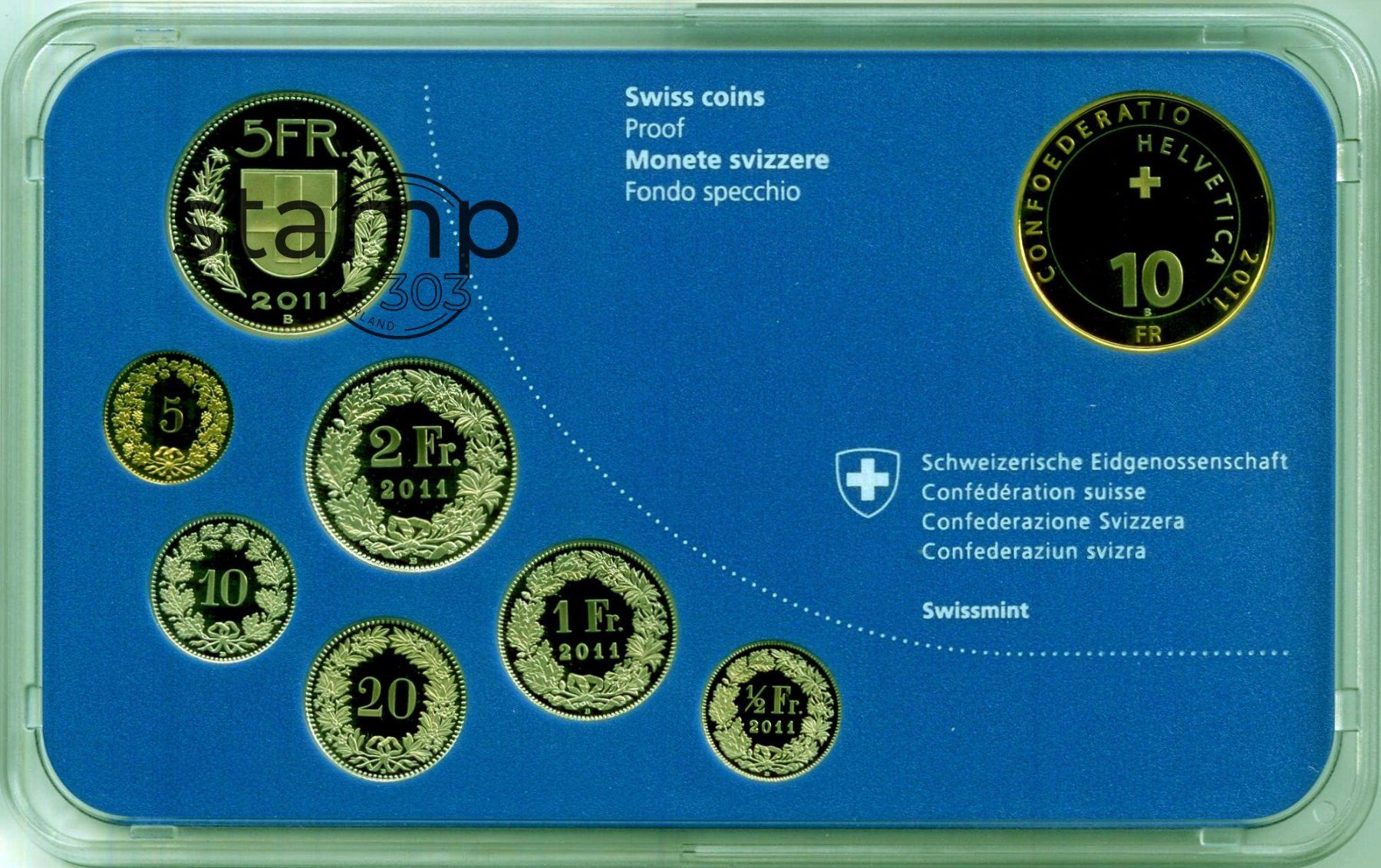 Alle Münzen: Schweizer Münzsatz 2011 poliert – Neu und originalverpackt aus Eggersriet von stamp303 2