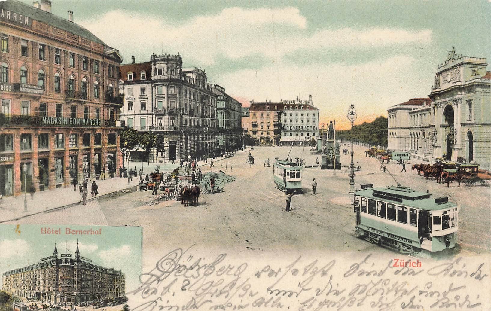 Cartoline postali: Zürich mit Tram – Usato da Schwyz venduto da Seffi56
