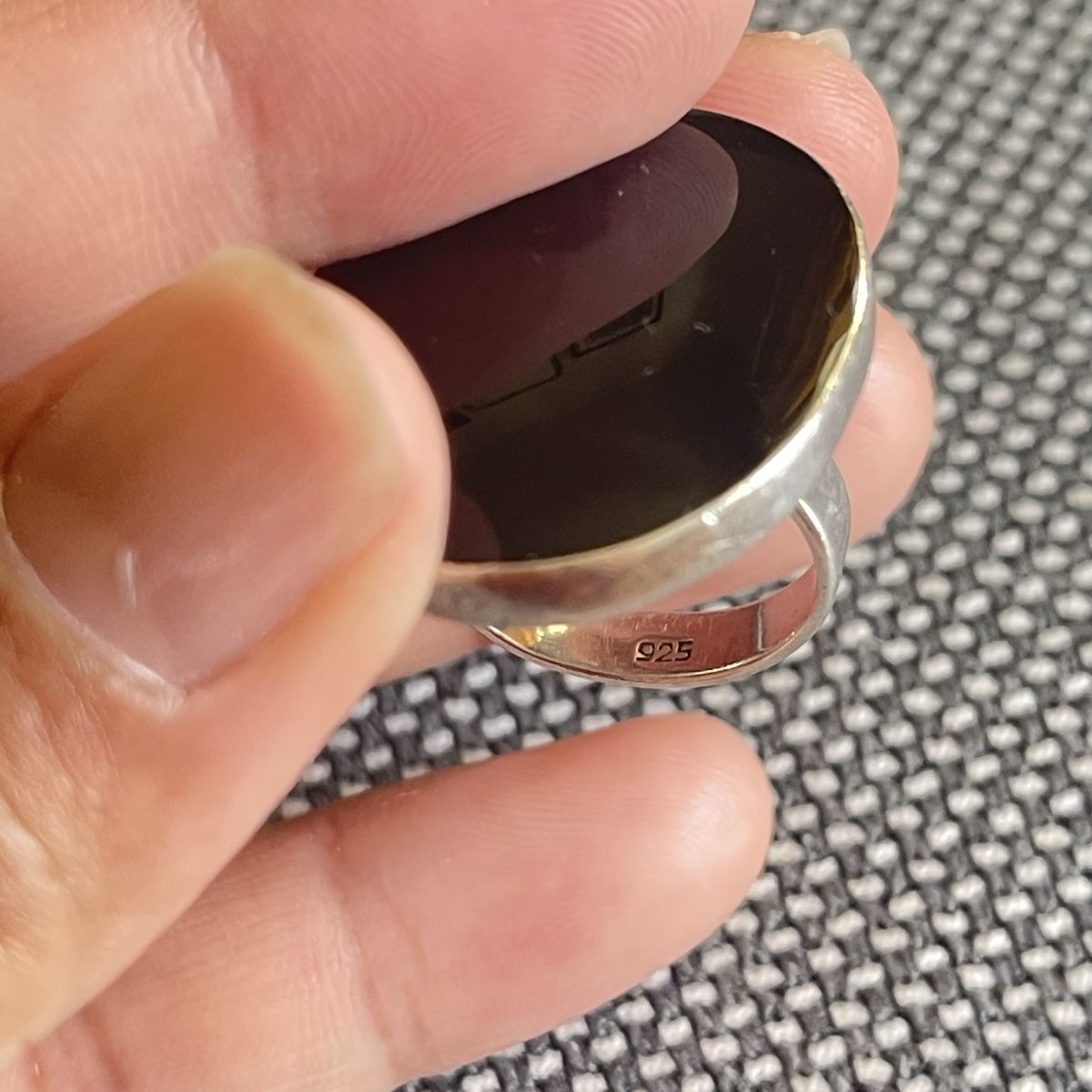 Anelli: Ring aus Sterlingsilber 925 mit schwarzem Stein – Usato da Bern venduto da dek_7bjd 4
