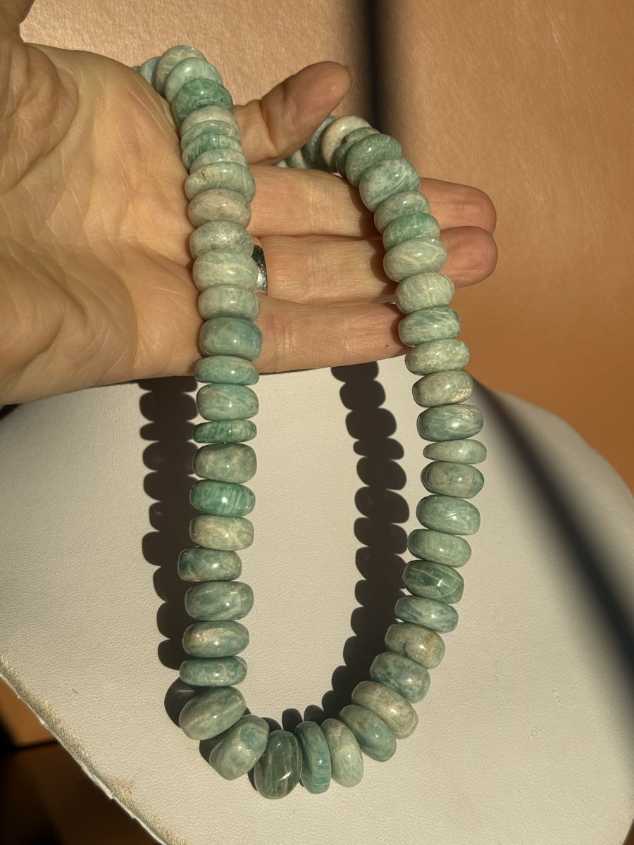 Catenine: Schöne Amazonit Kette NEU – Nuovo e nell'imballaggio originale da Basel venduto da Chili007 5