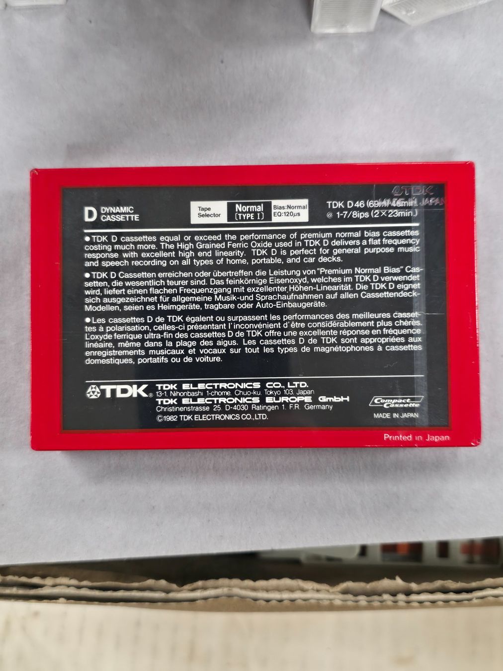 Musicassette: TDK D46 Normal Position - NOS – Usato da Dietlikon venduto da litisop 1