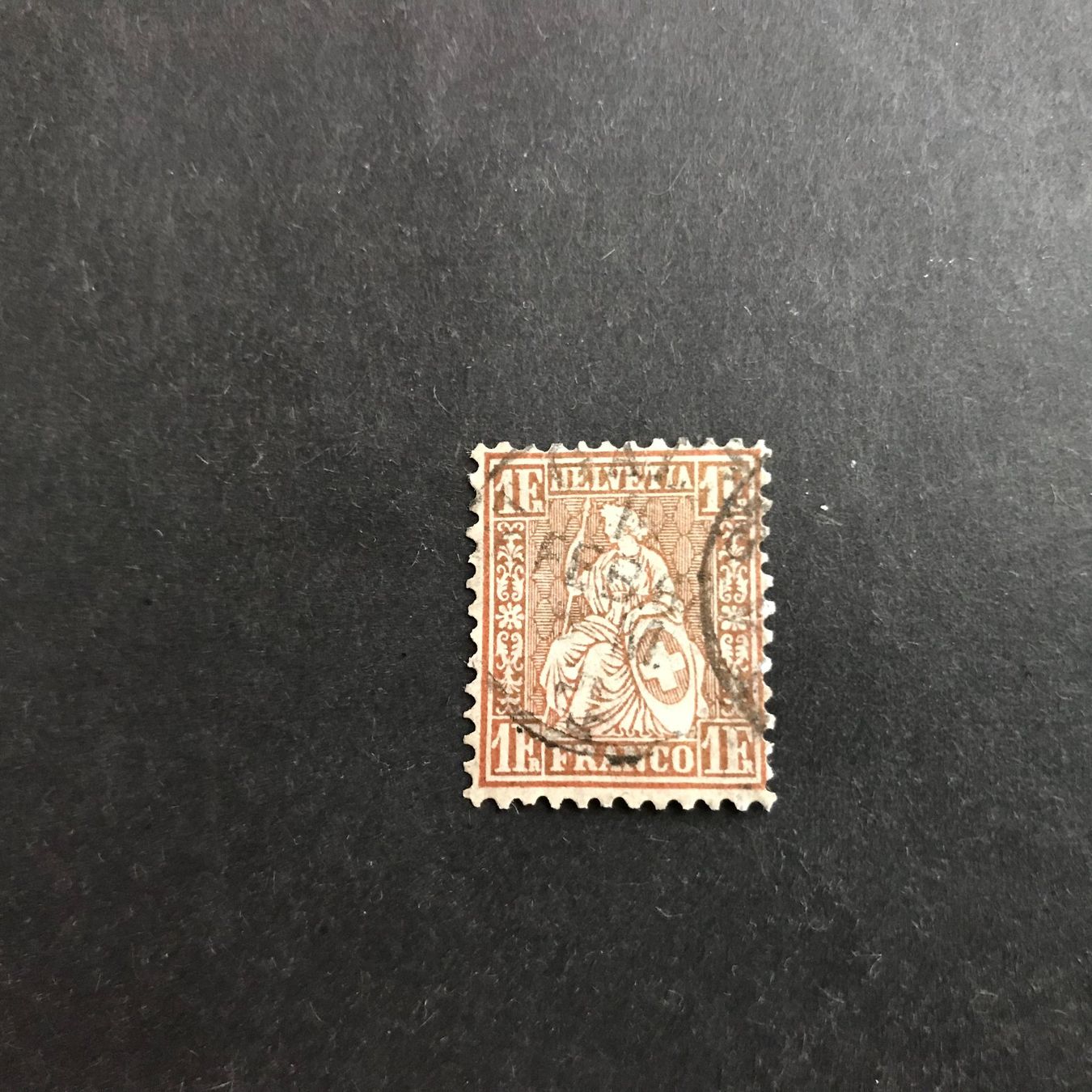 Alle Briefmarken: 36a, goldbronze, 1862, repariert – Gebraucht aus Uitikon Waldegg von Gooddeal05