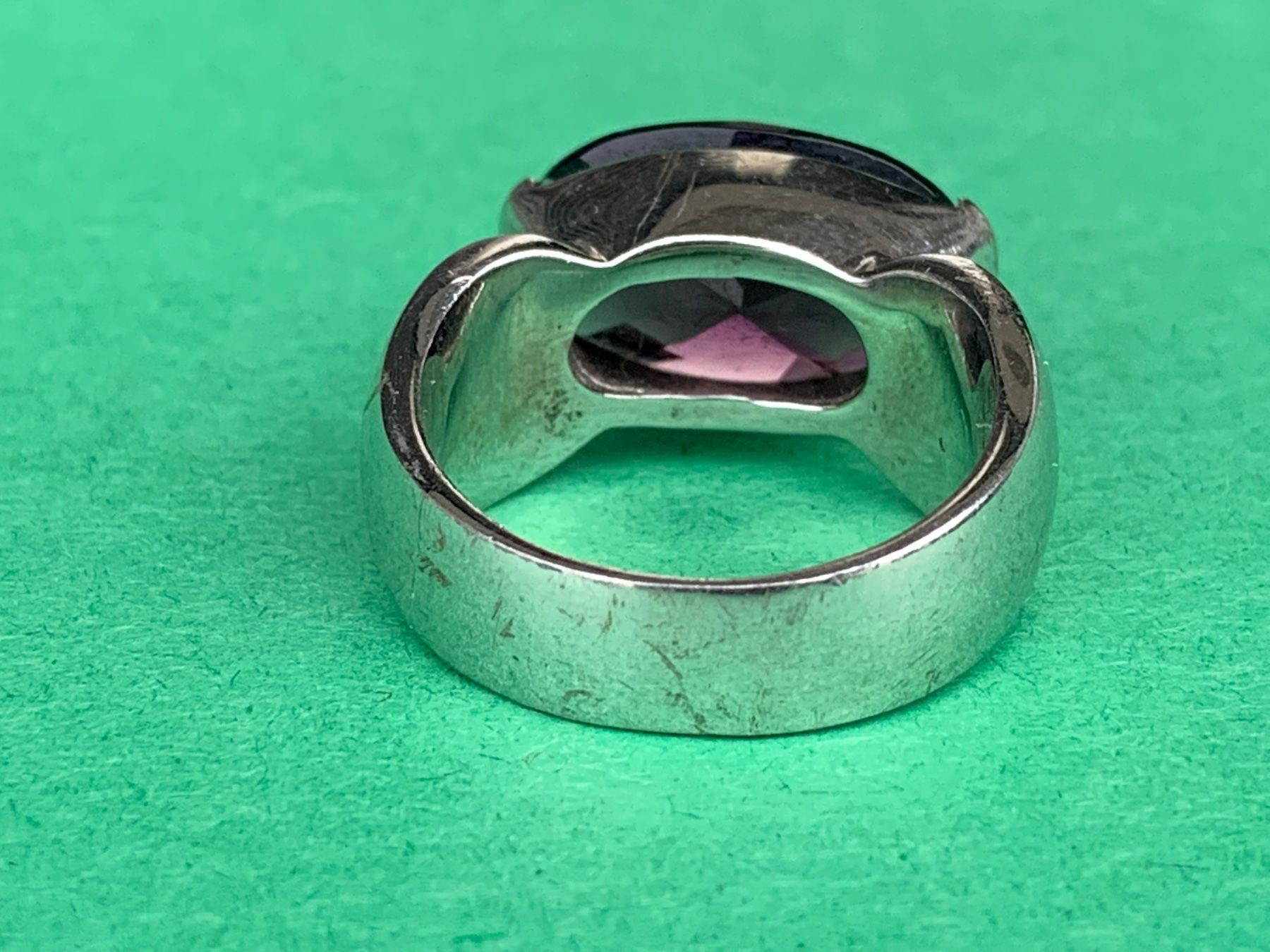 Anelli: Silberring violetter Stein oval (63) – Usato da Dittingen venduto da Bellevista 8