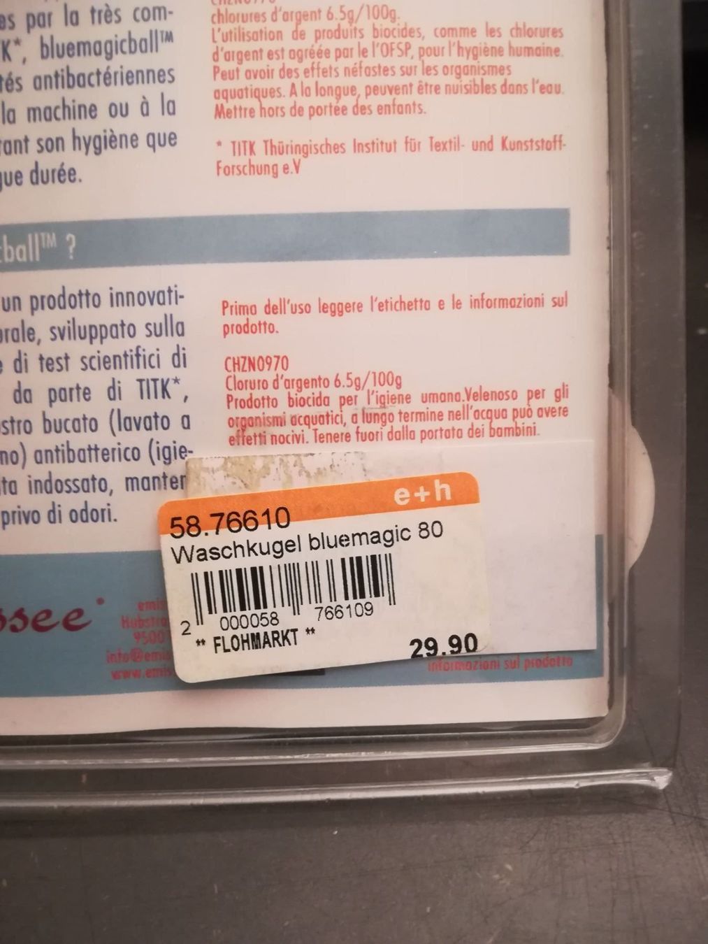Palloni: 1 Blue Magic Ball 80 Waschgänge – Nuovo e nell'imballaggio originale da Tennwil venduto da andreas_gabriel 1