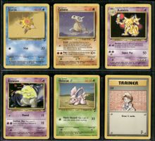 Vintage Pokémon Karten Base-Set 2 EN 2000 Lot of 6