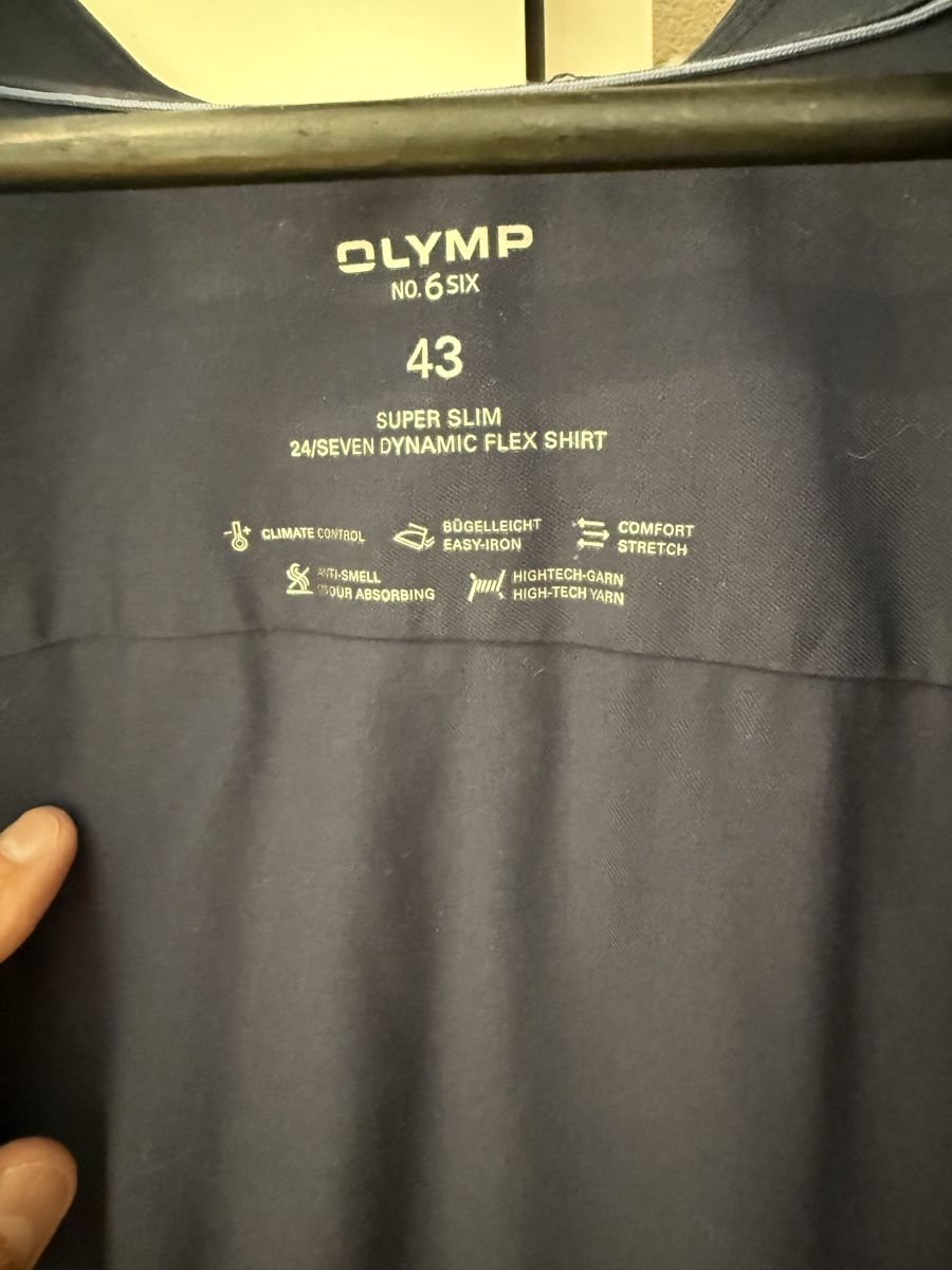 Hemden: Olymp Hemd Navy Grösse 43 Super Slim Dynamic Flex  – Neu (gemäss Beschreibung) aus Ottenbach von ygi95 2