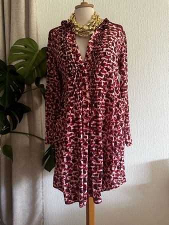Robe Kate Spade imprimé abstrait rouge/blanc taille S