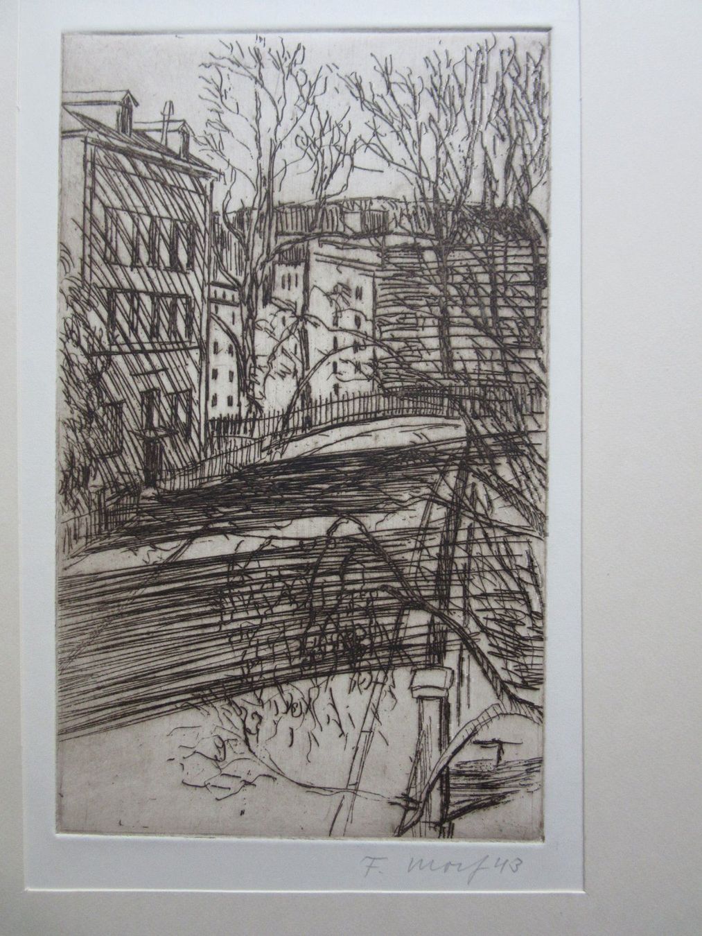 Grafica & Litografie: FRIEDRICH MORF RADIERUNG – Usato da Gersau venduto da grafik-kunst