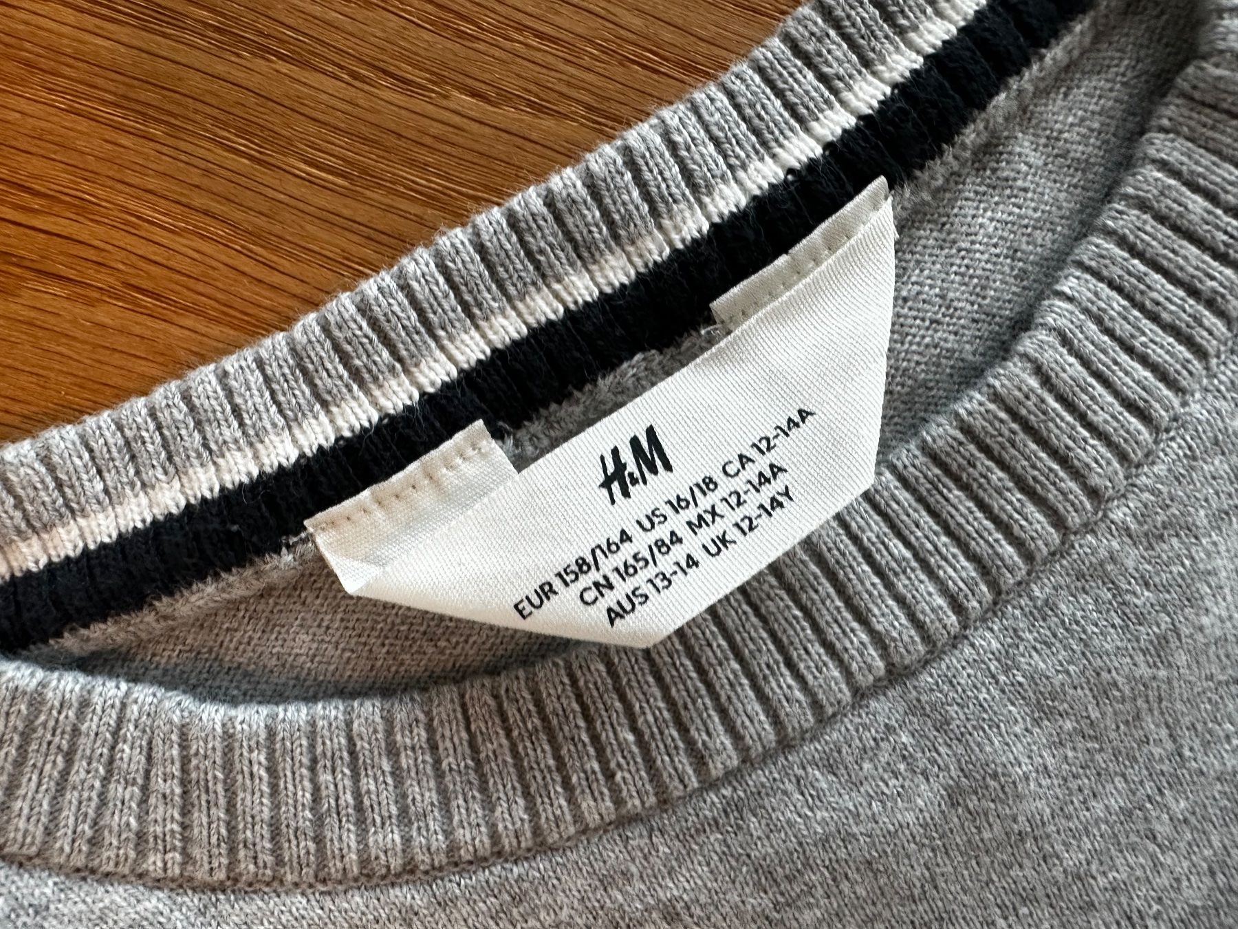 H&M Maglioni & Felpe: H&M Feinstrick Pullover Gr. 158, grau meliert – Usato da Sissach venduto da tapasu 2
