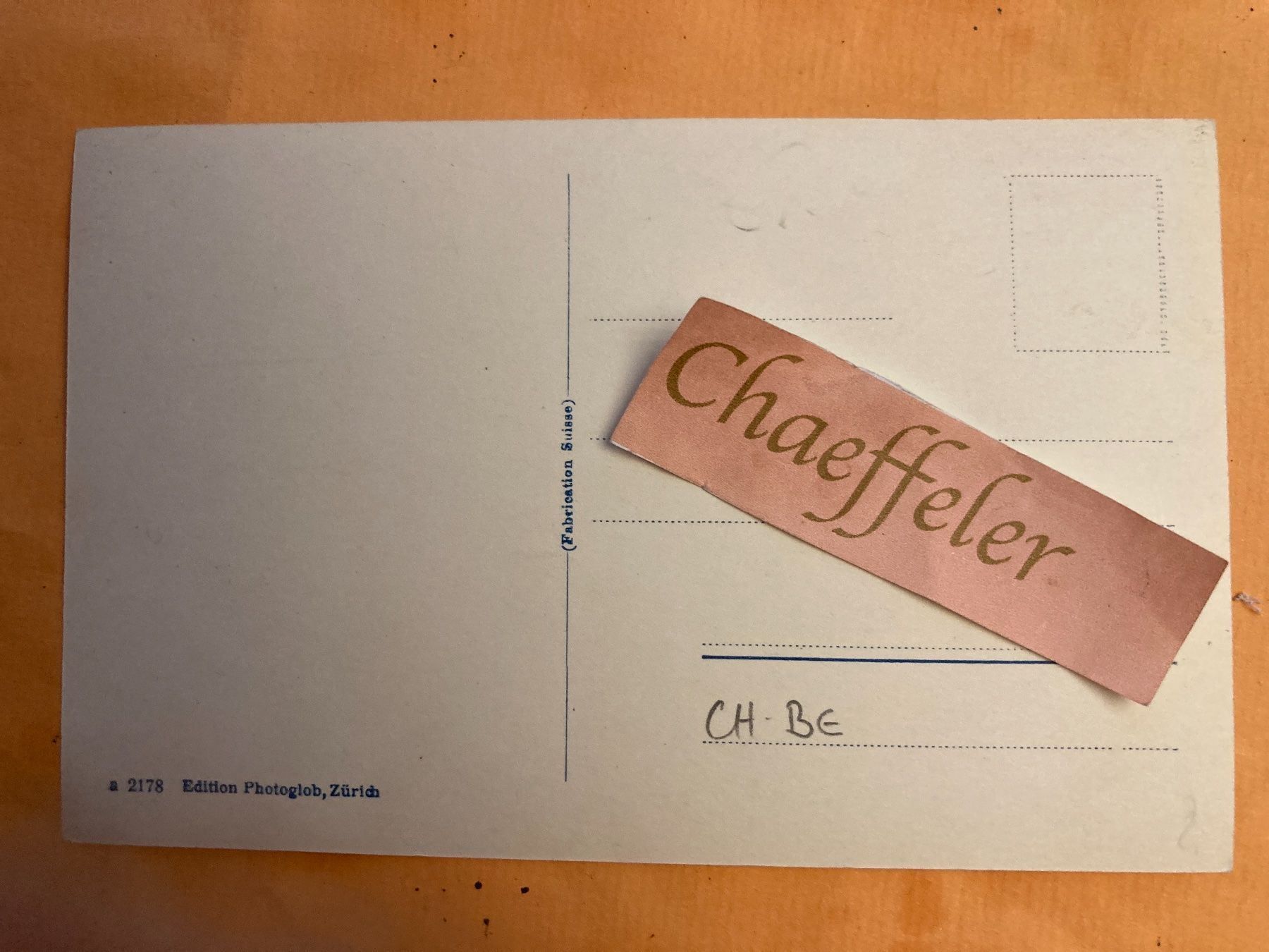 Cartoline postali: Sigriswil – Usato da Zürich venduto da Chaeffeler 1
