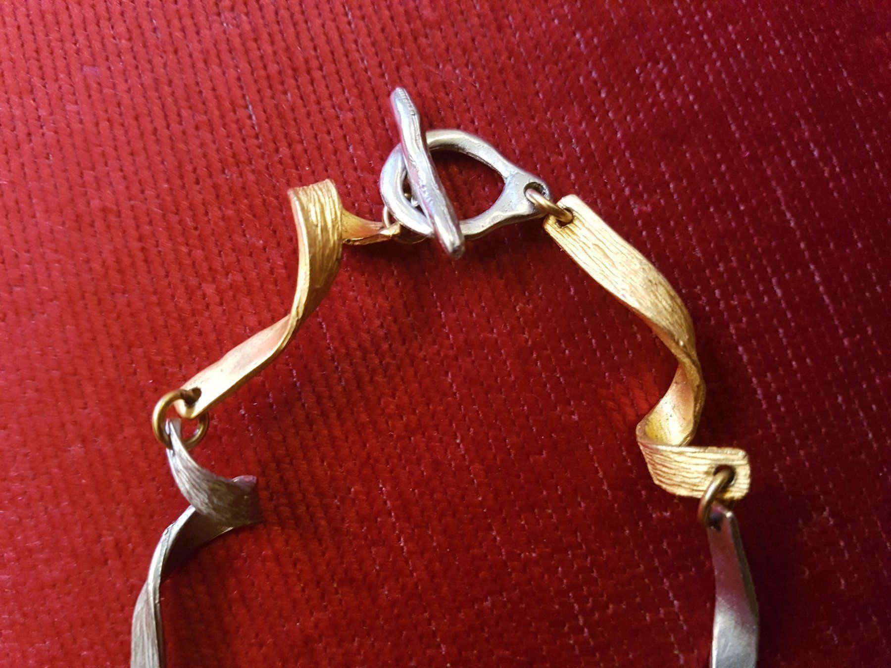 Catenine: Kette mit aparten Gliedern gold-/silberfarben – Usato da Ettingen venduto da Maranathatalitha 3