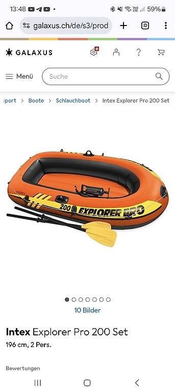 Bateaux: Schlauchboot Intex Explorer Pro 200 – D'occasion à Einsiedeln par Morgan6 1