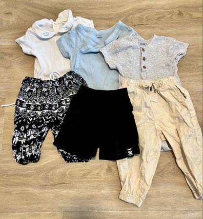 Baby-Set: Bodys und Shorts, 86, 6 Teile