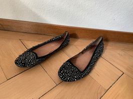 ALDO - Nieten Leder Ballerina schwarz 37.5