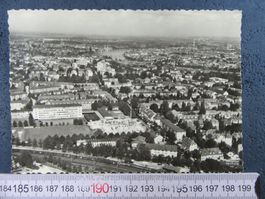 BASEL FLUGAUFNAHME KANTON.HANDELSSCHULE SEVOGELQUARTIER AKBS