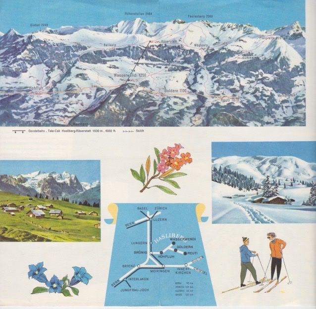 Documenti: Alter Farbprospekt Brünig - Hasliberg. 1966 – Usato da Schlieren venduto da Rapaelli 3